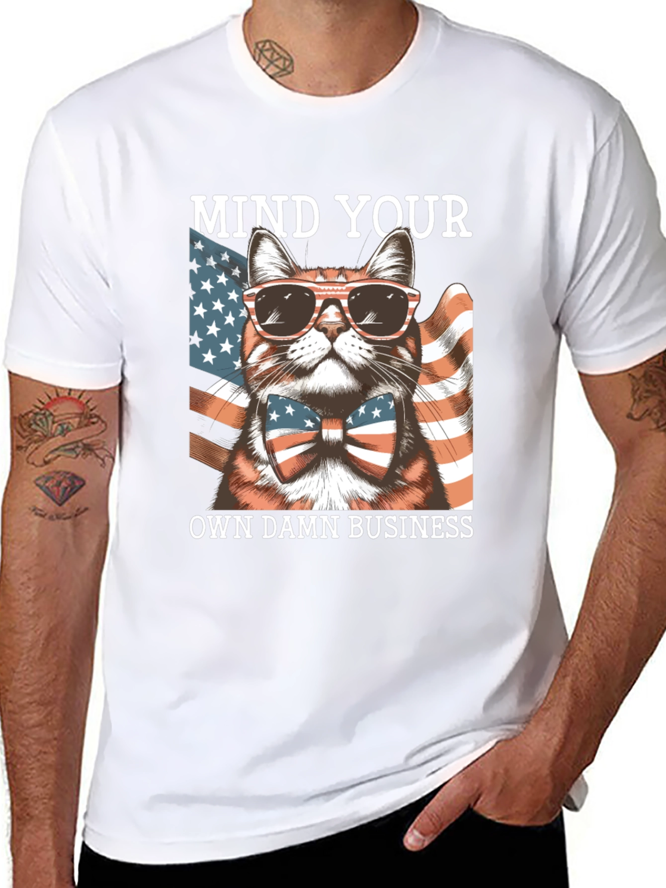 Mind Your Own Business Cat T-Shirt