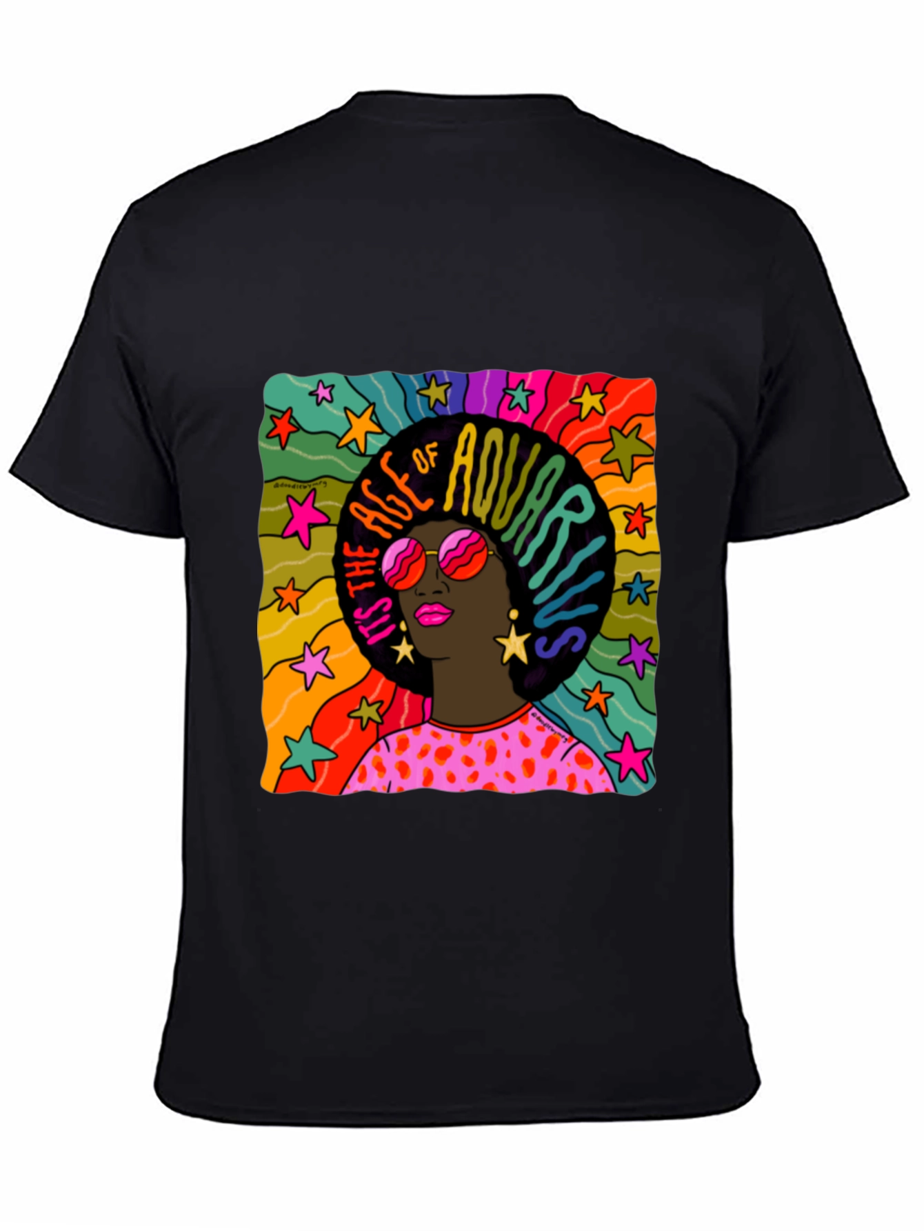 Age of Aquarius Graphic Tee - Retro Style