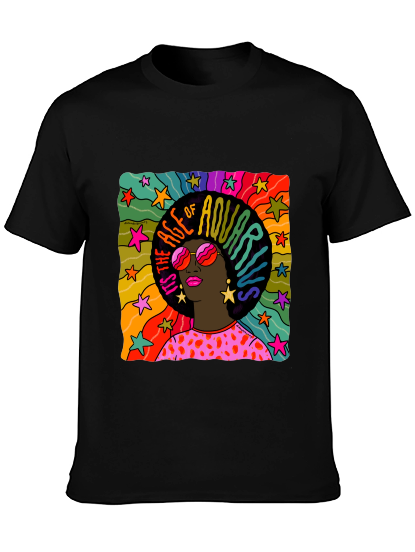 Age of Aquarius Graphic Tee - Retro Style