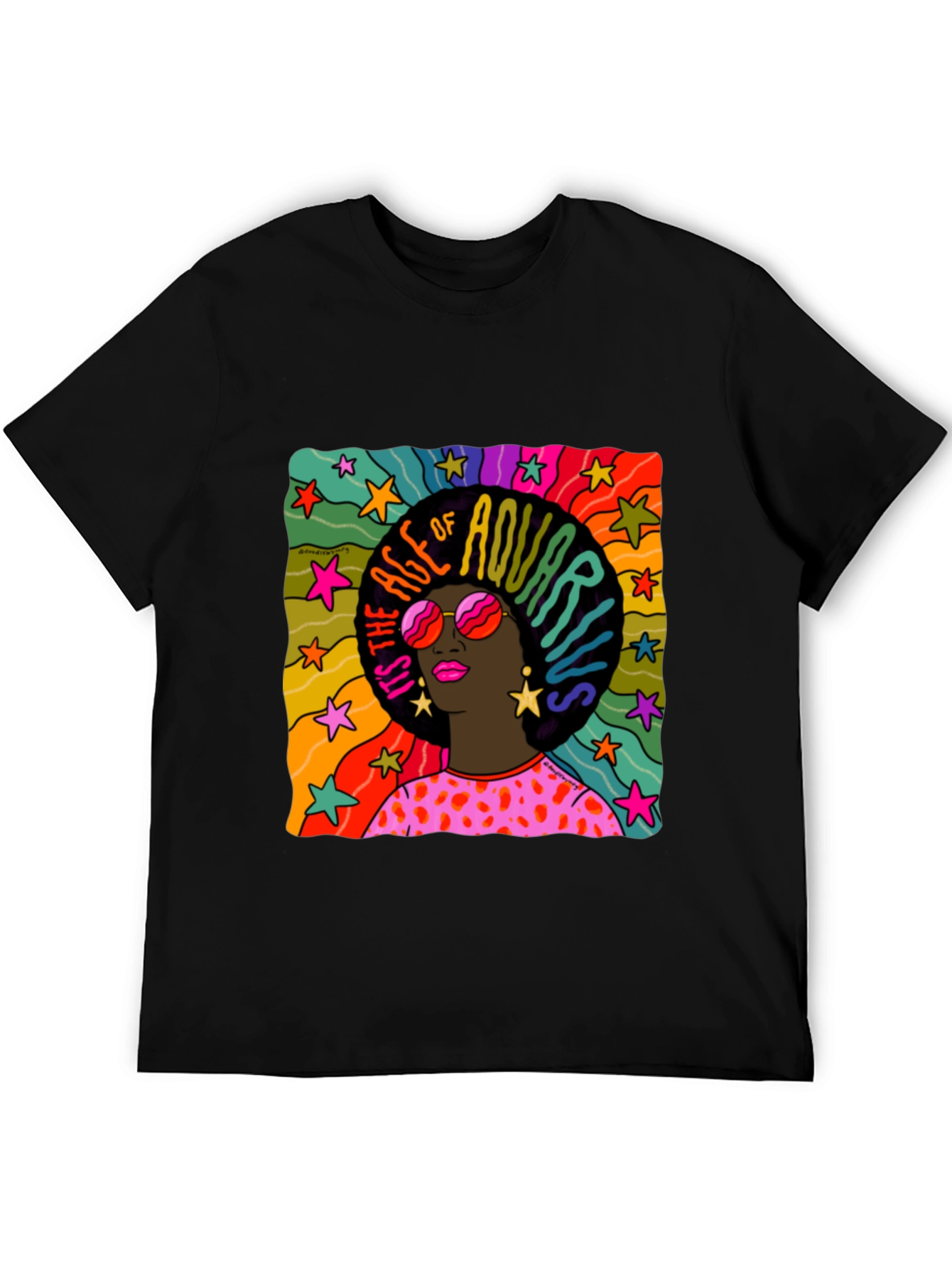 Age of Aquarius Graphic Tee - Retro Style