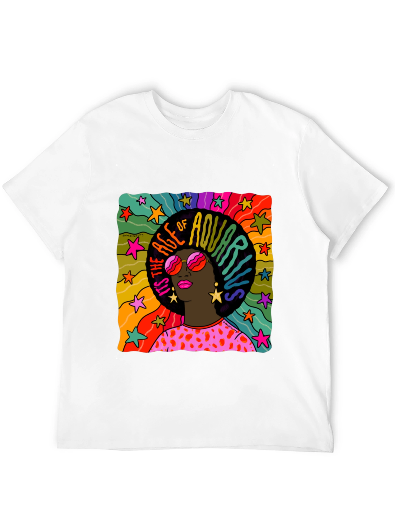 Age of Aquarius Graphic Tee - Retro Style