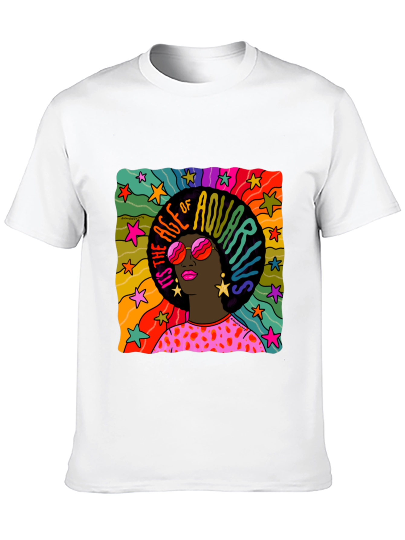 Age of Aquarius Graphic Tee - Retro Style