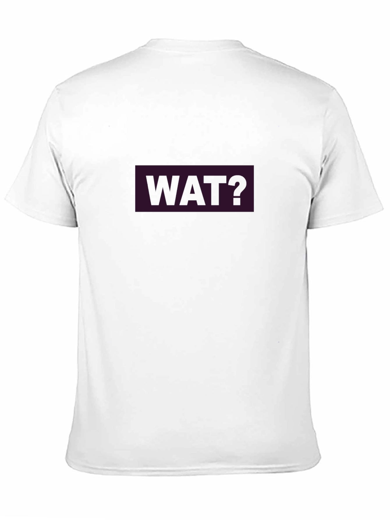 Mens Black T-Shirt - Wat? Graphic Tee