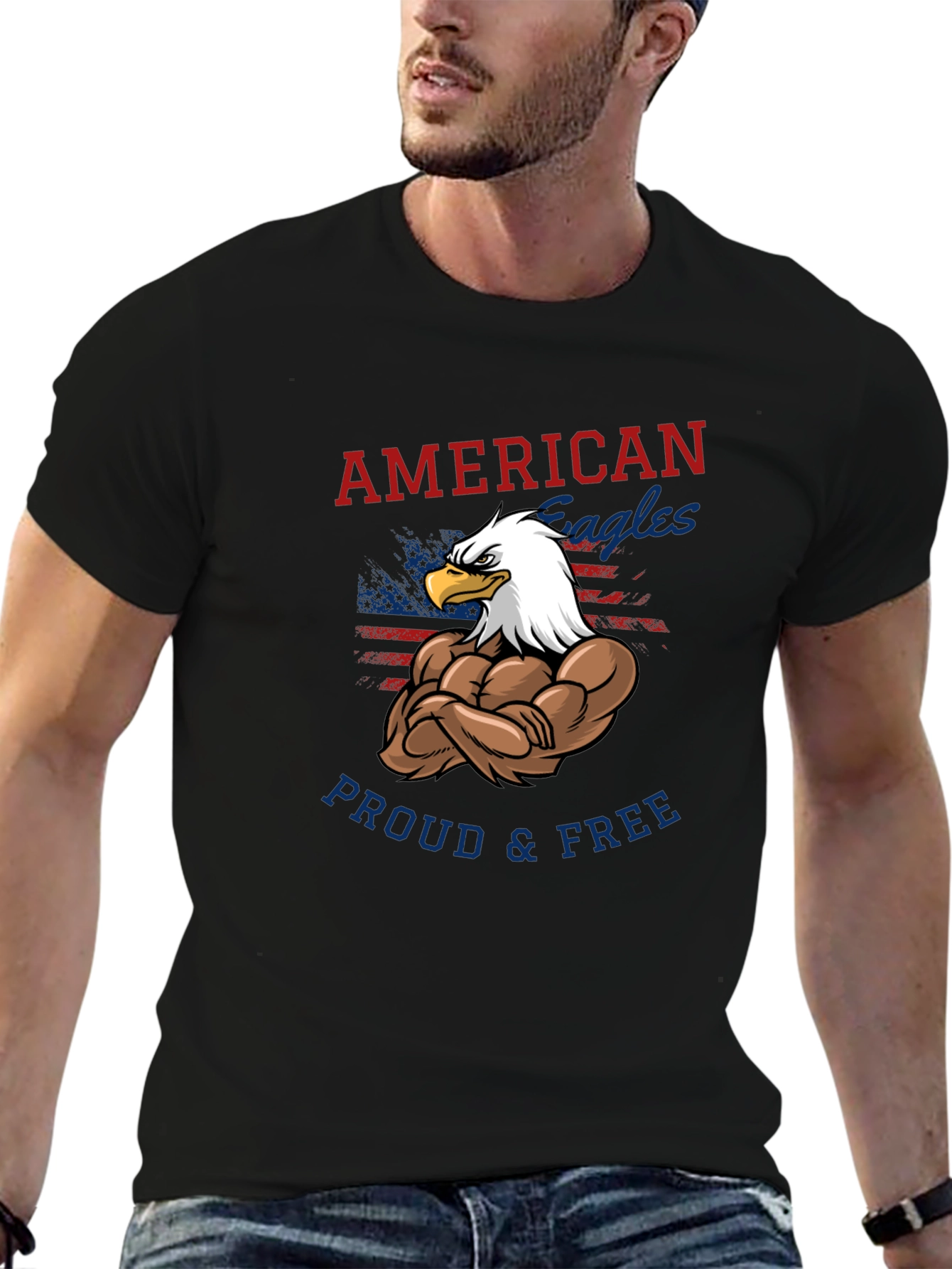 American Eagles T-Shirt - Proud & Free Patriotic Tee