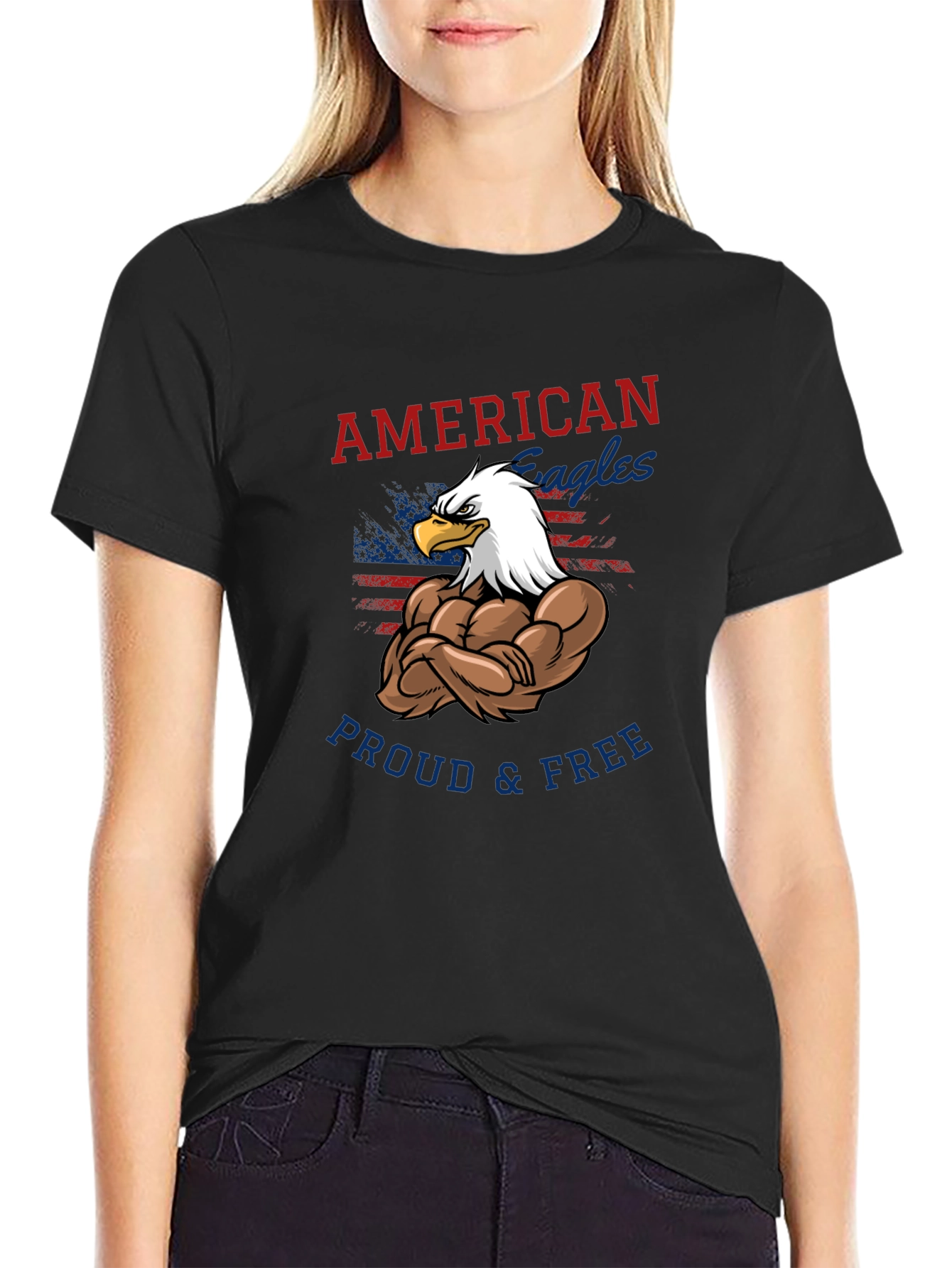 American Eagles T-Shirt - Proud & Free Patriotic Tee