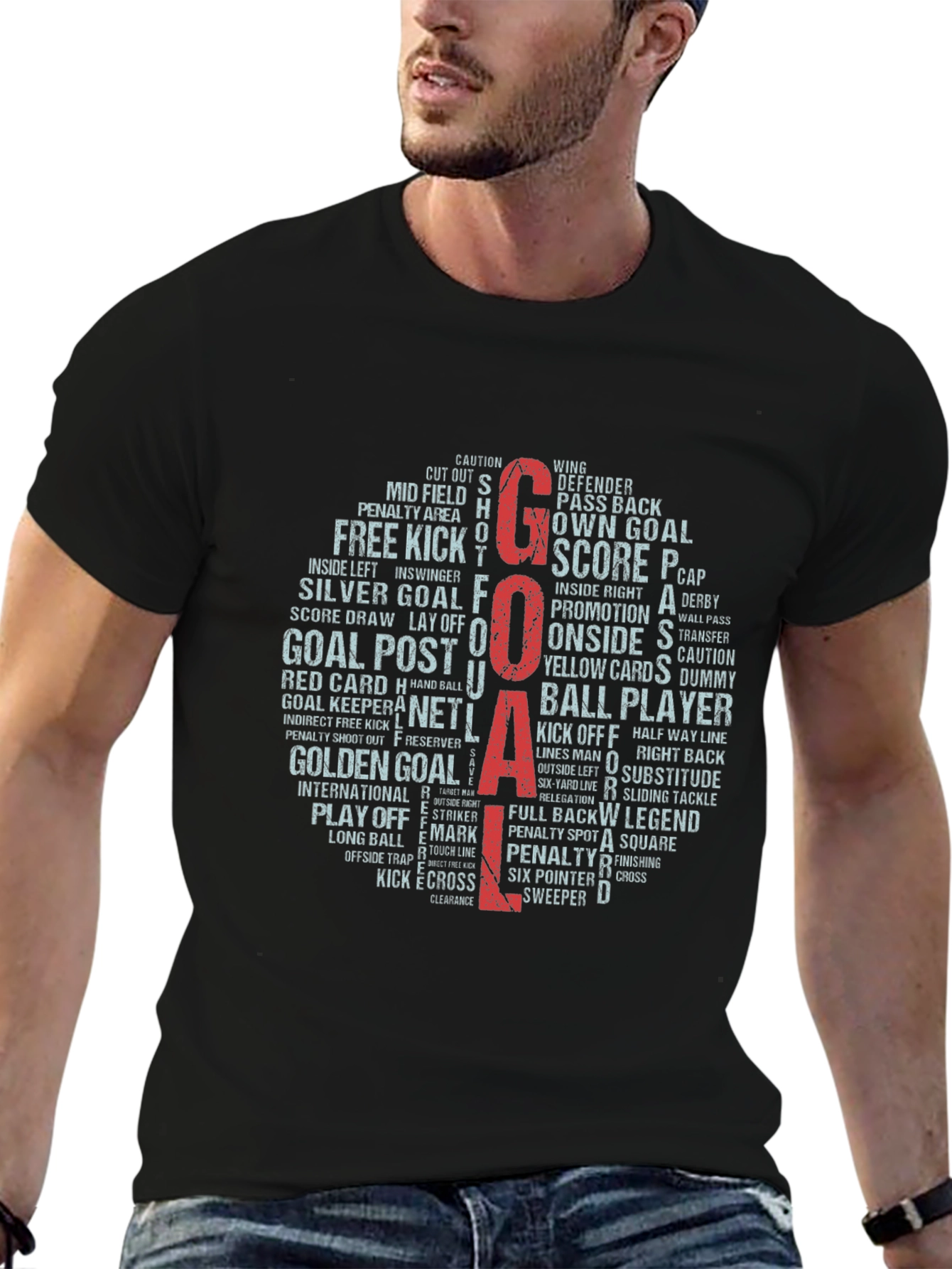 Soccer Word Art T-Shirt - Goal!