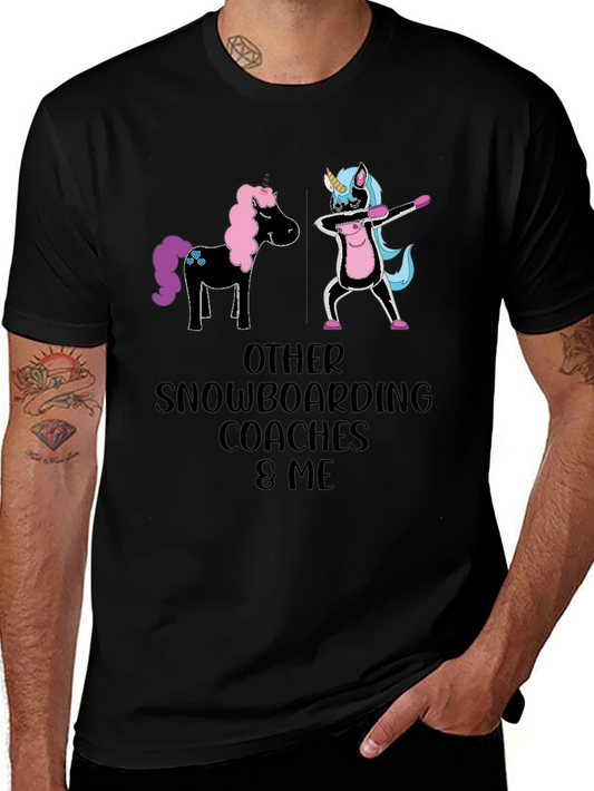 Funny Snowboarding Coach Unicorn T-Shirt