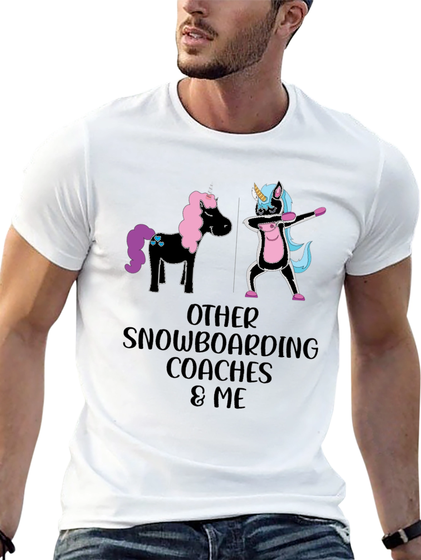 Funny Snowboarding Coach Unicorn T-Shirt