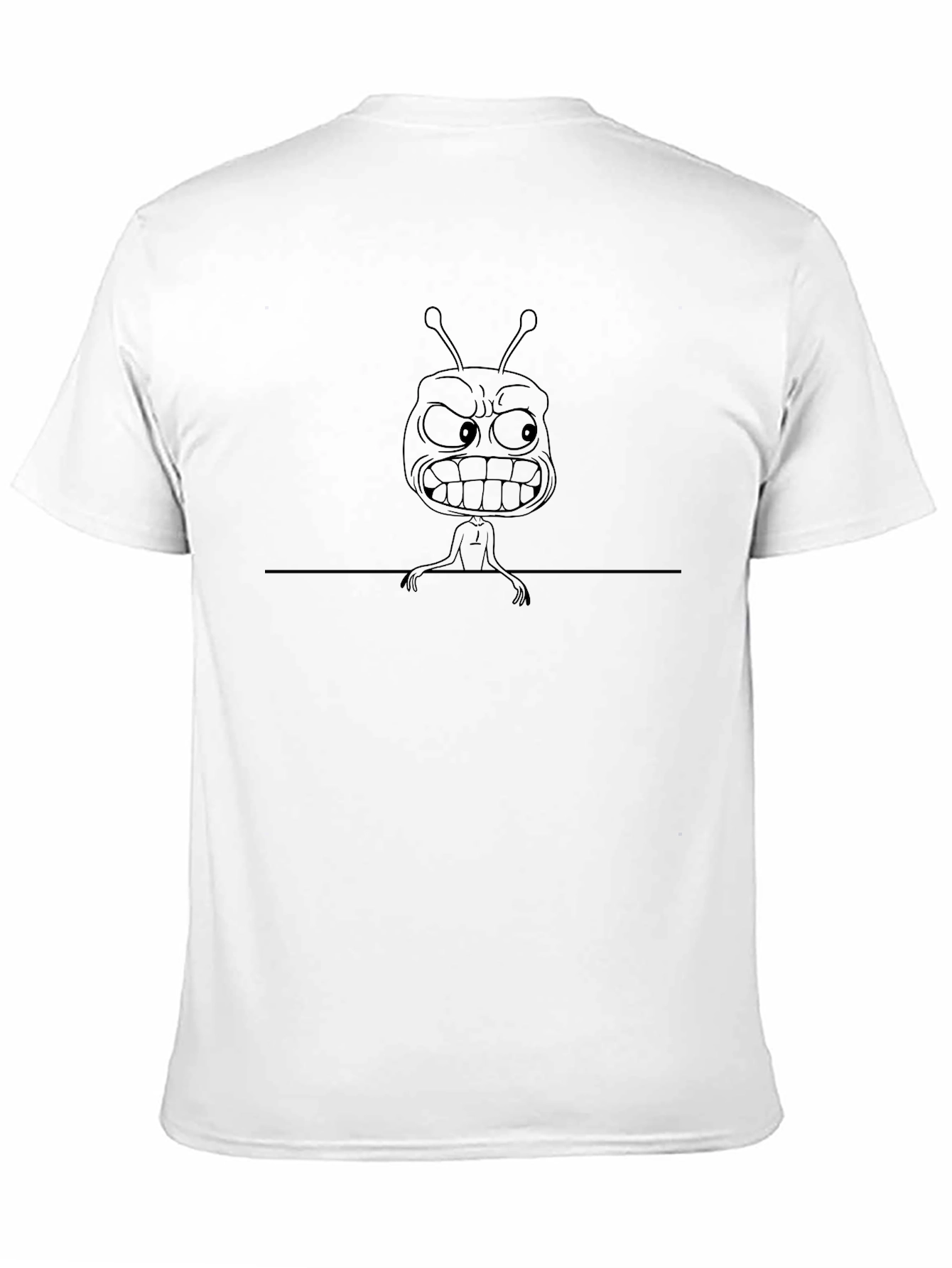 Cartoon Alien Black T-Shirt