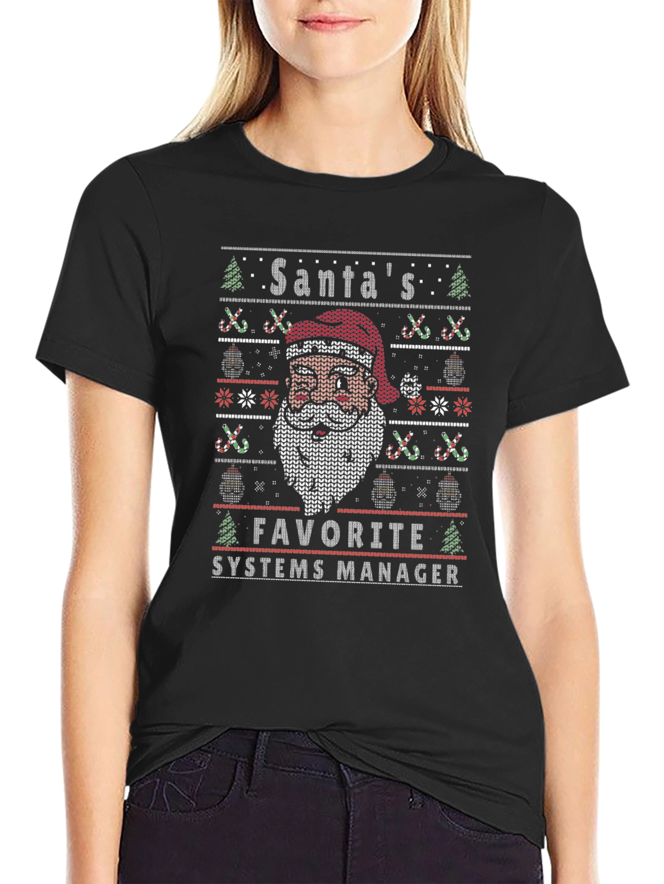 Santas Favorite Systems Manager Ugly Christmas Sweater T-Shirt