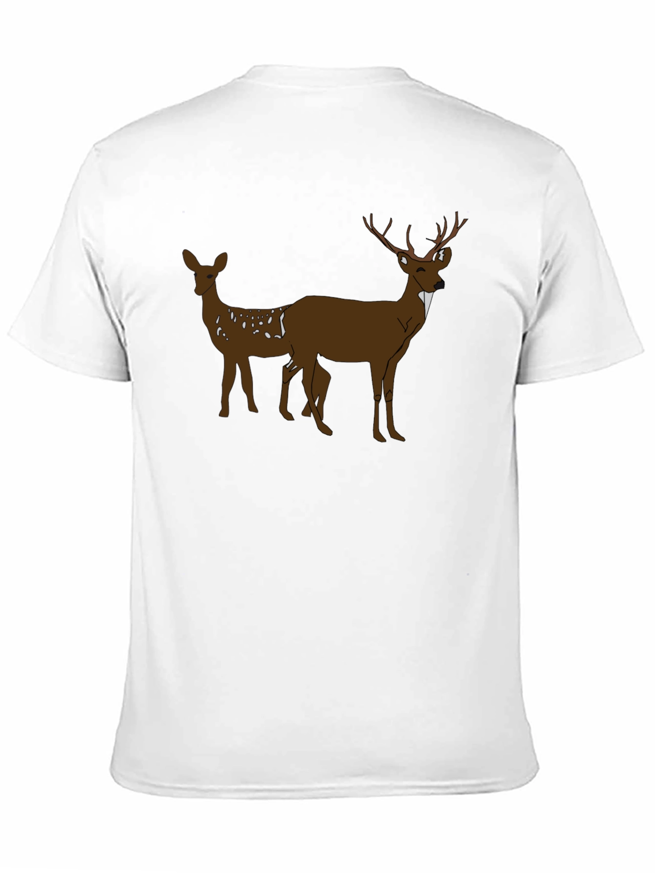 Deer Graphic Black T-Shirt - Nature Inspired Tee
