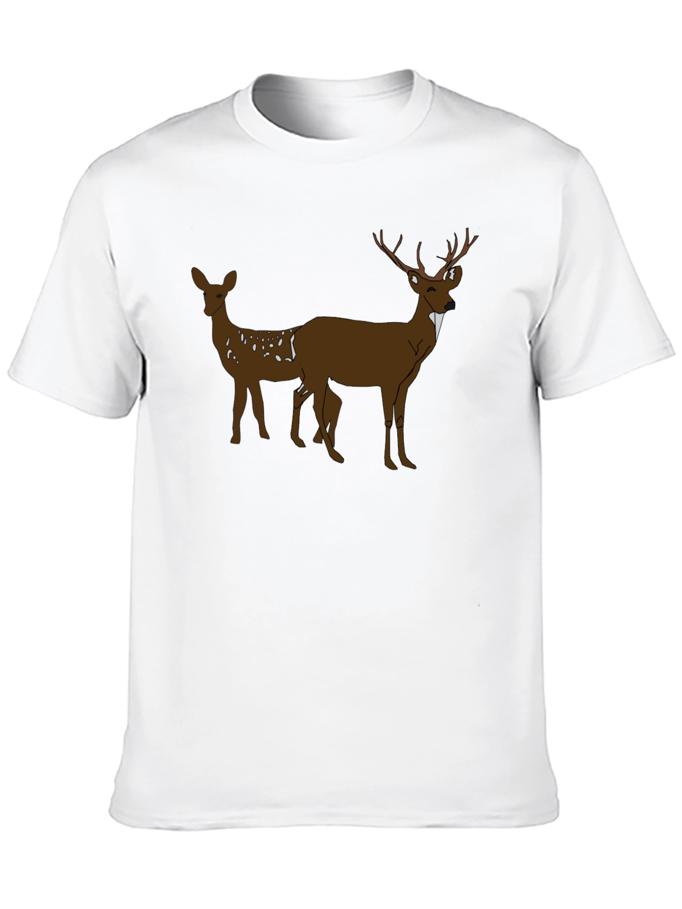 Deer Graphic Black T-Shirt - Nature Inspired Tee