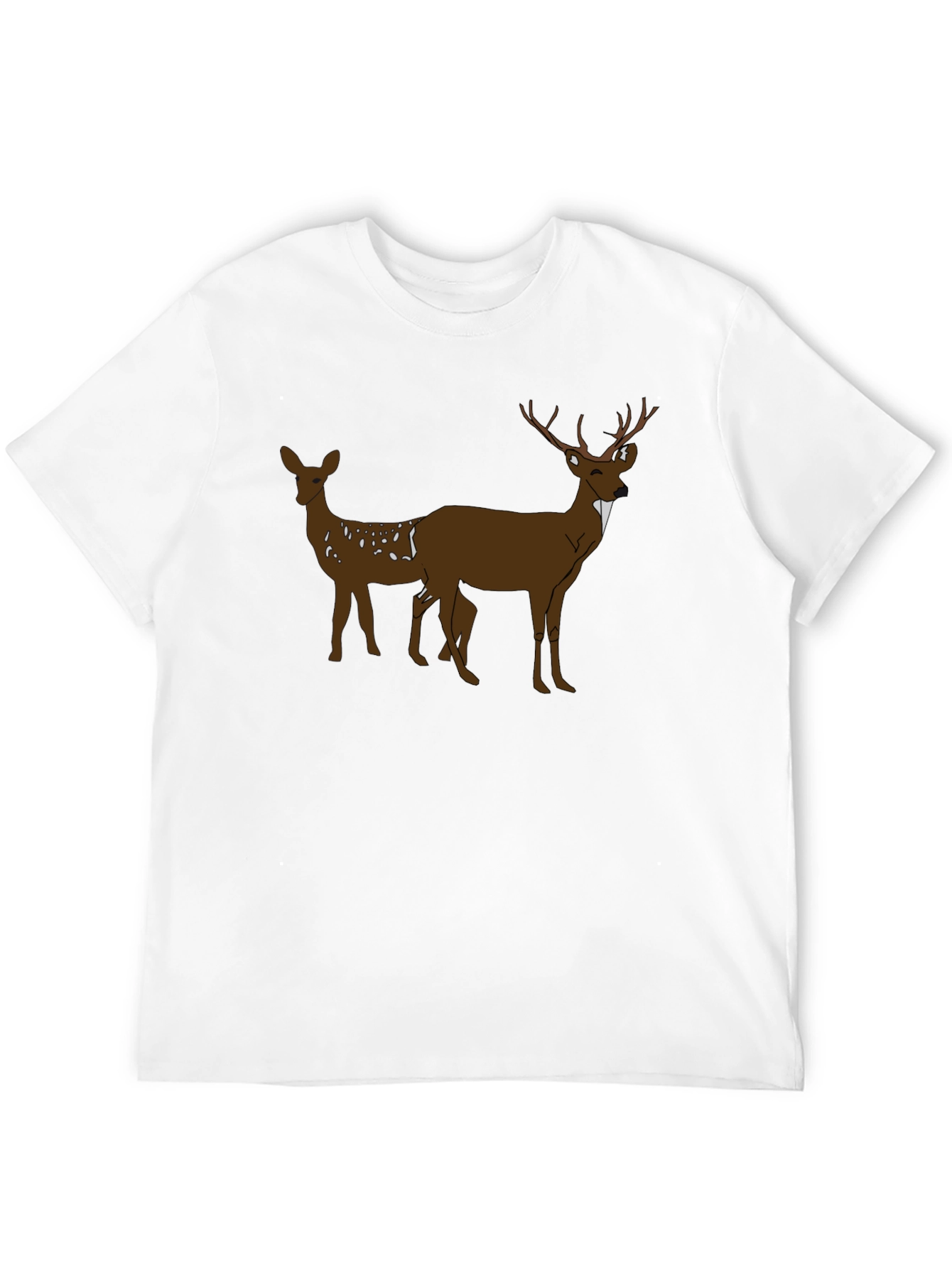 Deer Graphic Black T-Shirt - Nature Inspired Tee