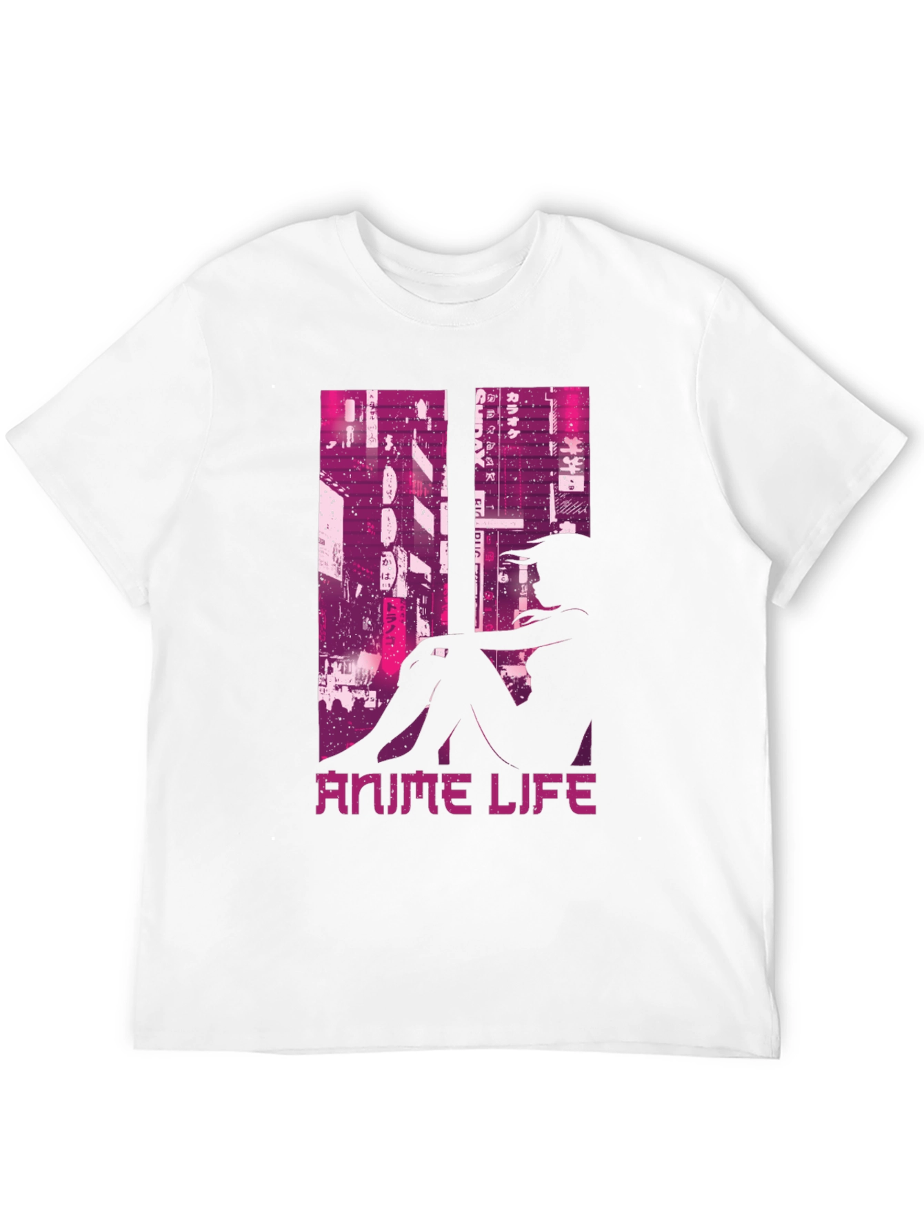 Anime Life Graphic Tee - Black