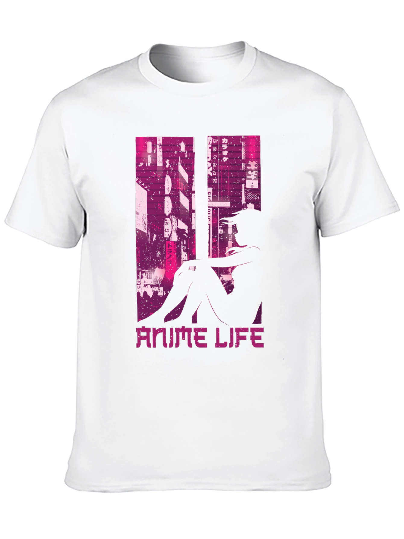 Anime Life Graphic Tee - Black