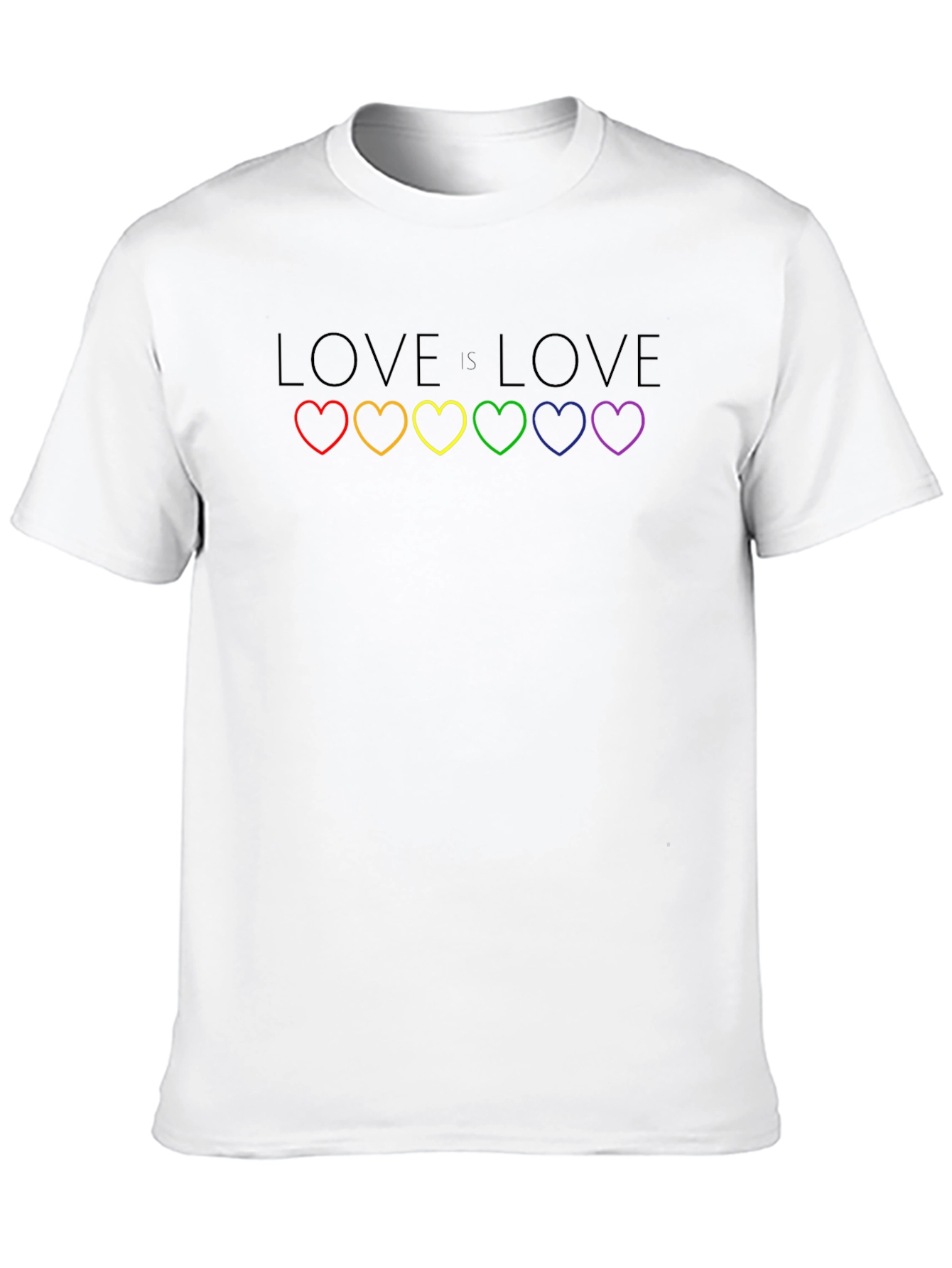 Love Is Love LGBTQ+ Rainbow Heart T-Shirt