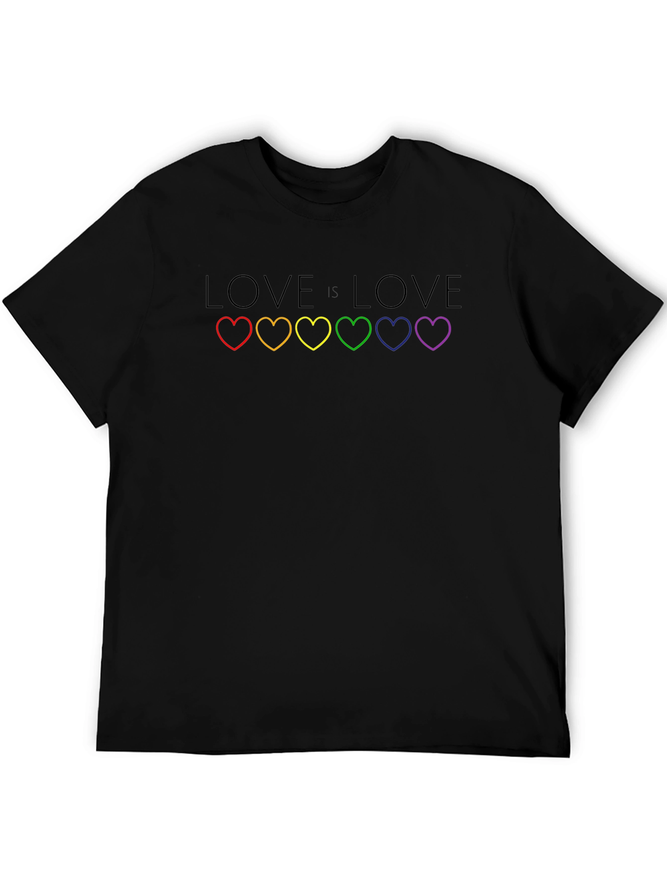Love Is Love LGBTQ+ Rainbow Heart T-Shirt