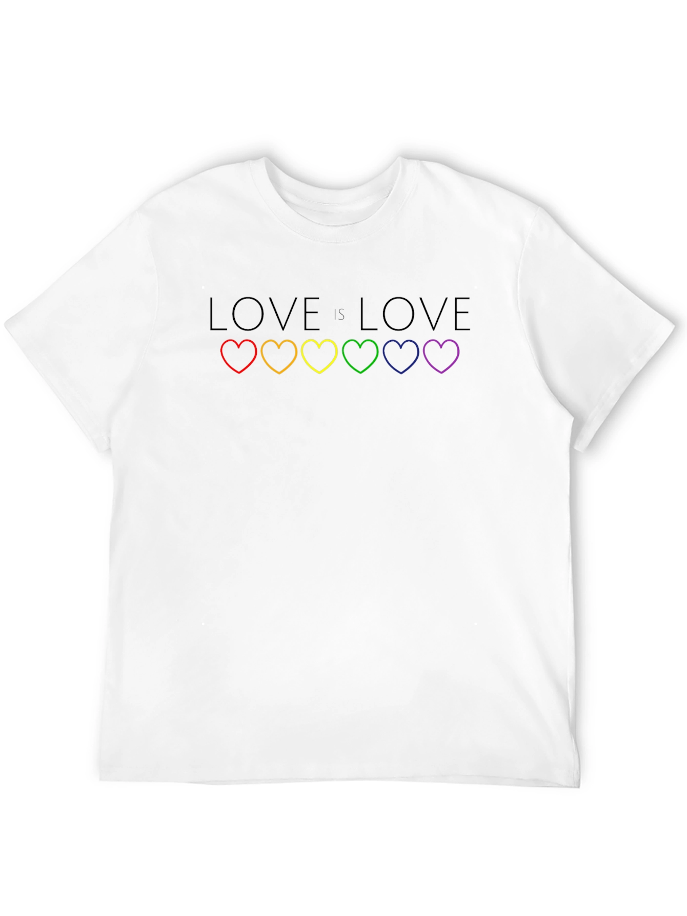 Love Is Love LGBTQ+ Rainbow Heart T-Shirt