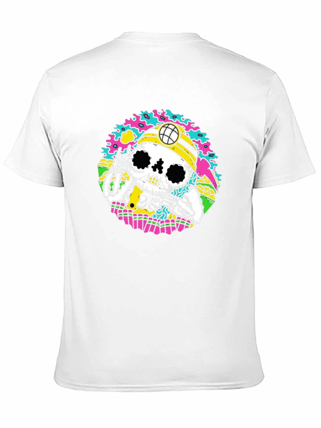 Skeleton Miner Graphic Tee - Quirky Skull Design