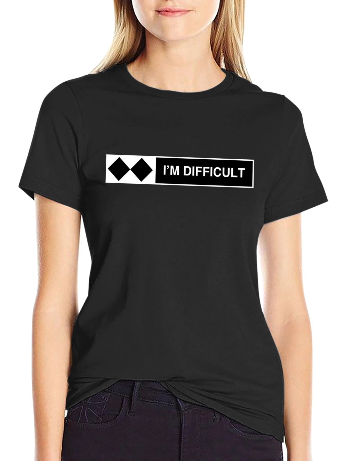 Im Difficult Ski Run Sign Graphic Tee