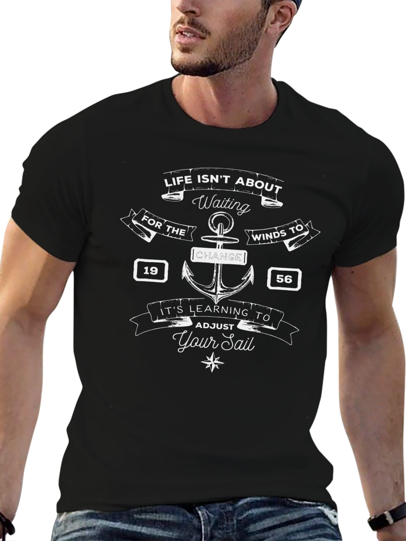 Inspirational Sailing T-Shirt - Adjust Your Sail