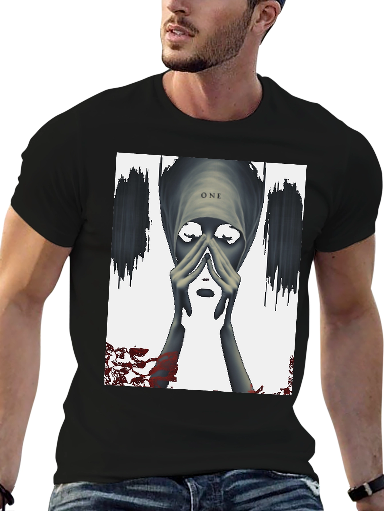 One Graphic Black T-Shirt