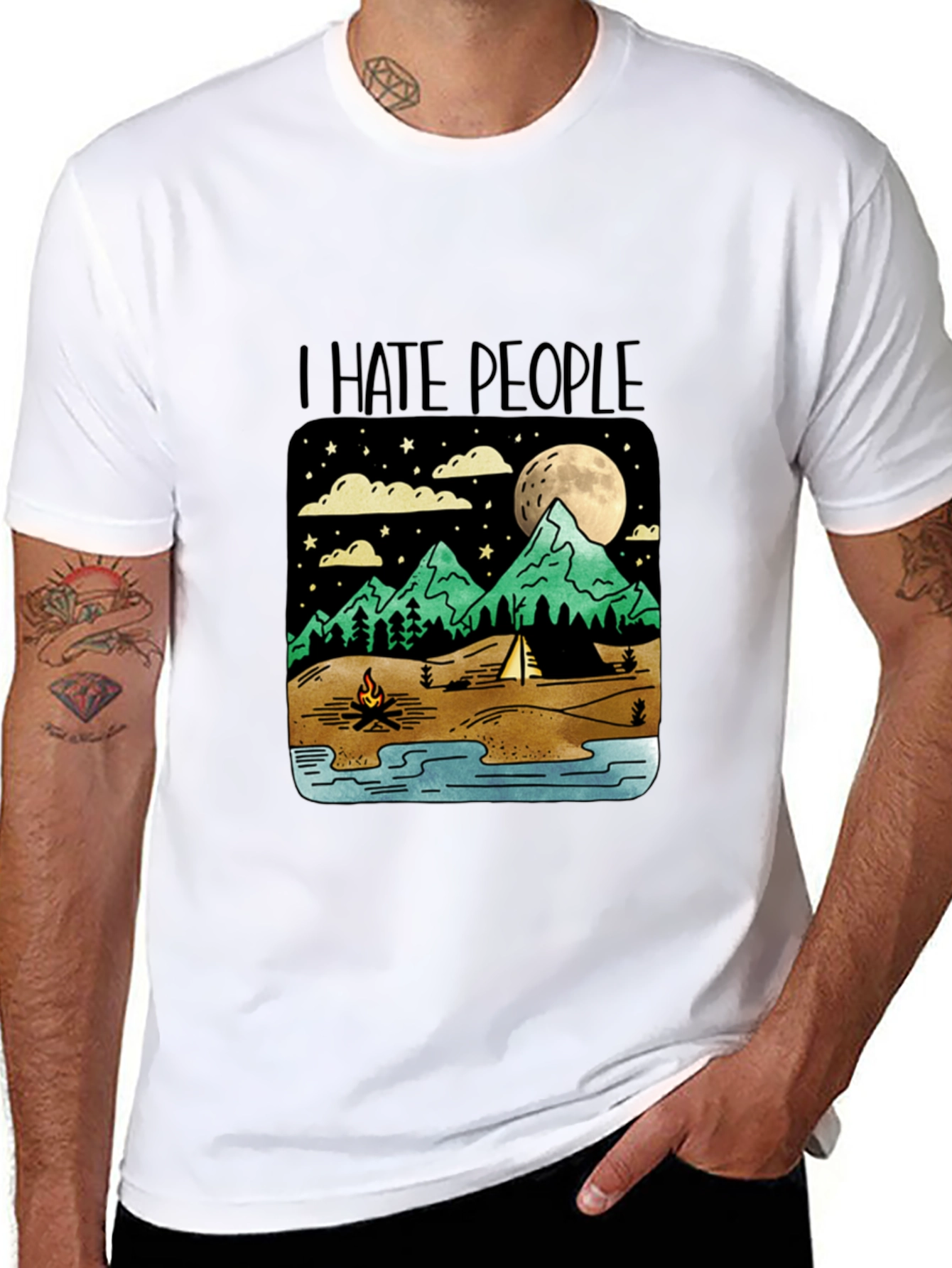 I Hate People Camping Graphic T-Shirt