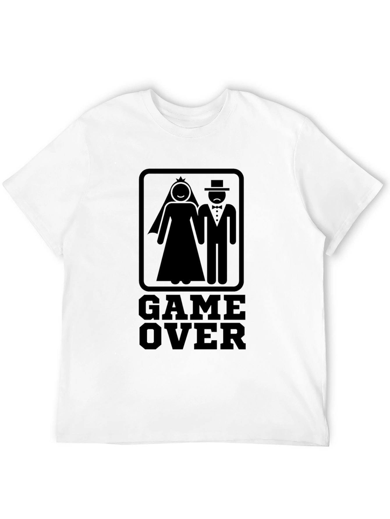 Game Over Wedding T-Shirt - Funny Groom Bride Tee