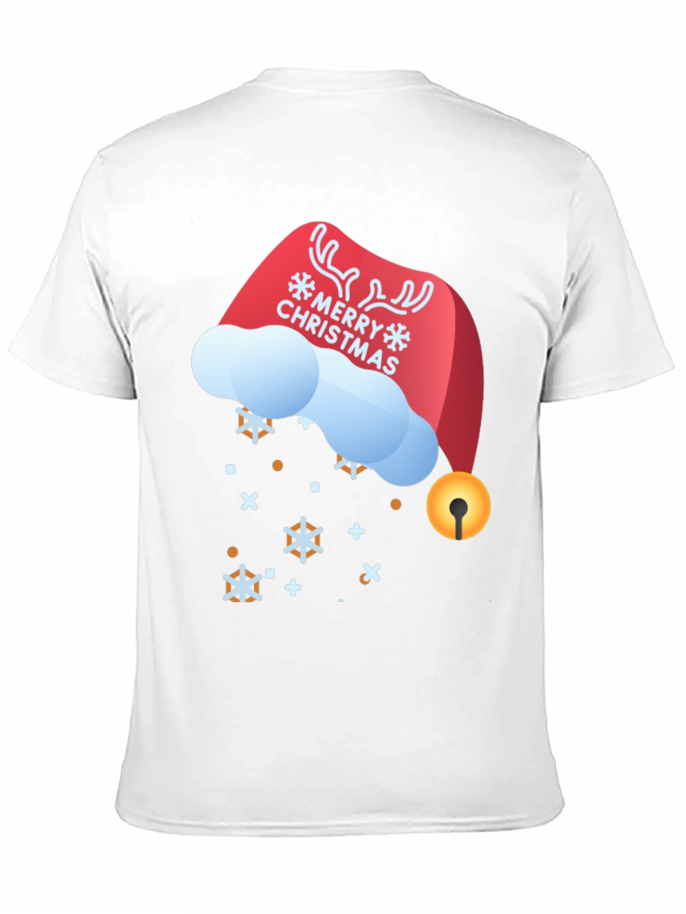 Festive Merry Christmas Santa Hat Graphic Tee