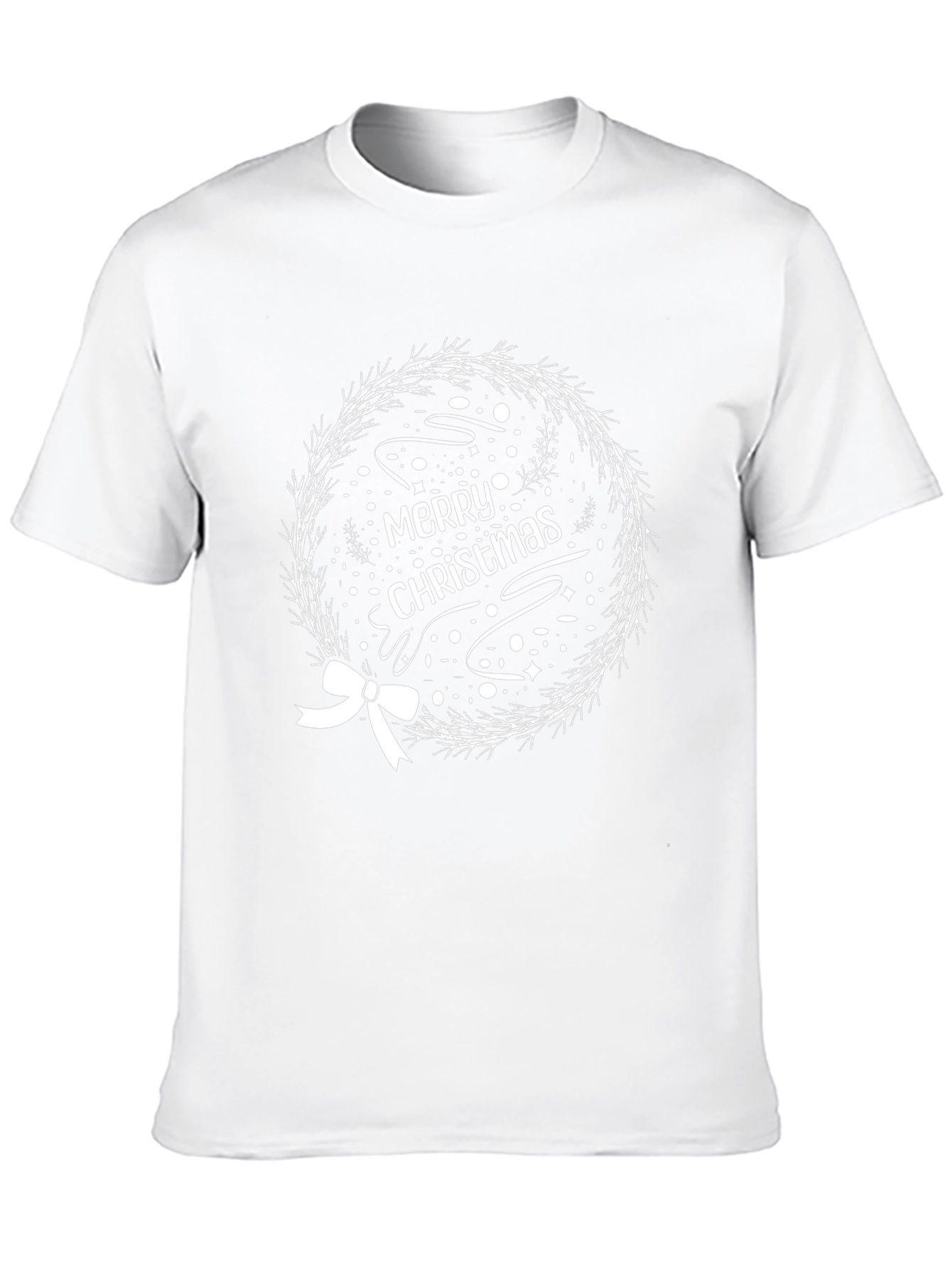 Merry Christmas Wreath Graphic Tee