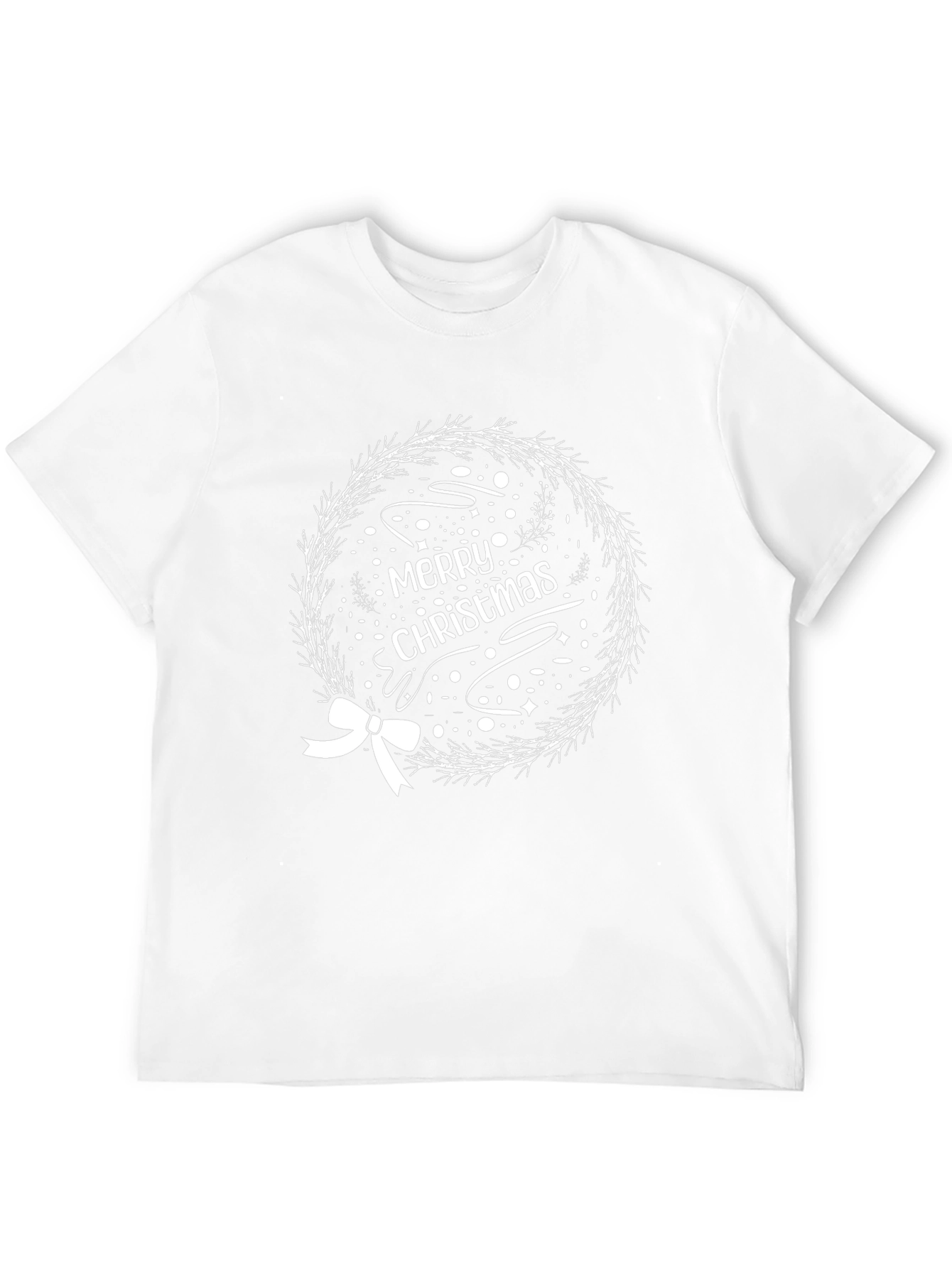Merry Christmas Wreath Graphic Tee