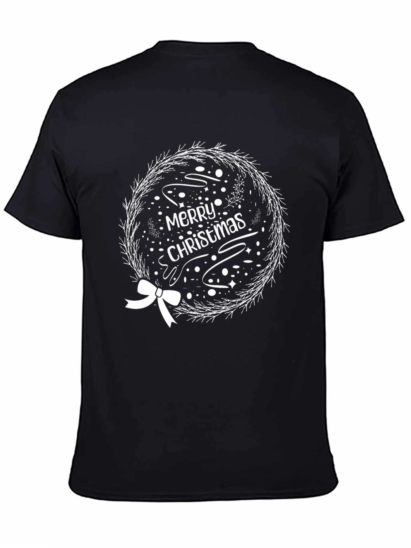 Merry Christmas Wreath Graphic Tee