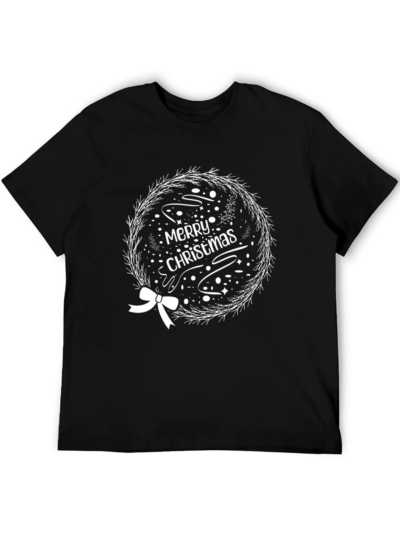 Merry Christmas Wreath Graphic Tee