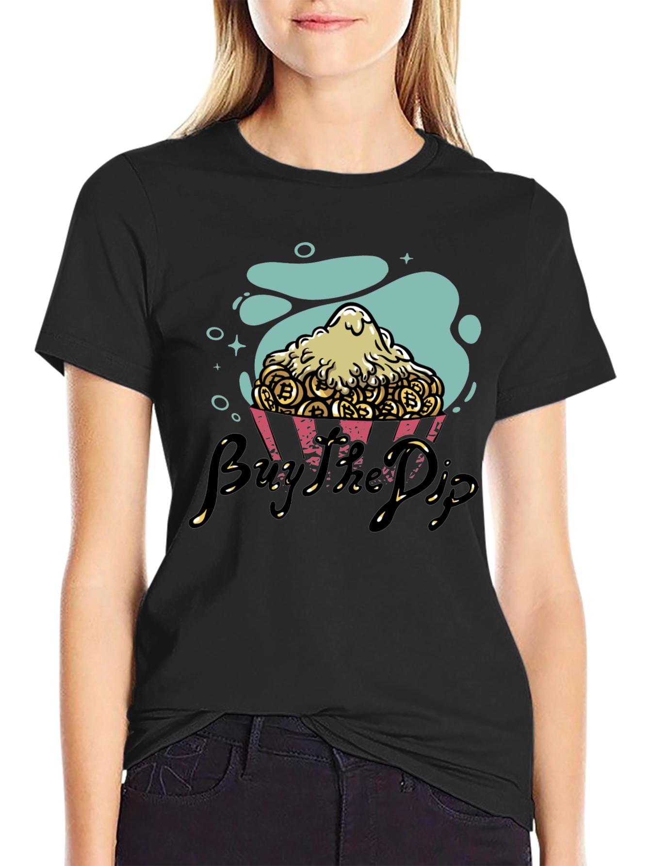 Buy the Dip Bitcoin Crypto T-Shirt - Black
