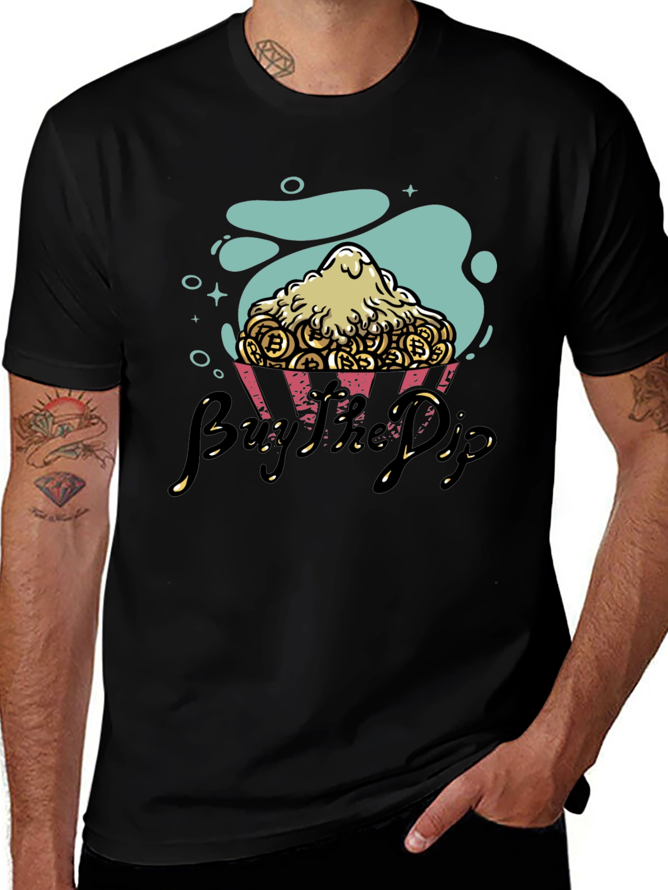Buy the Dip Bitcoin Crypto T-Shirt - Black