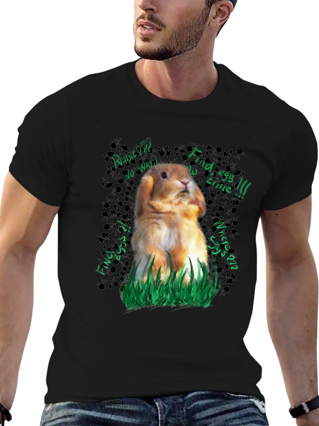 Funny Rabbit Easter Egg Hunt T-Shirt