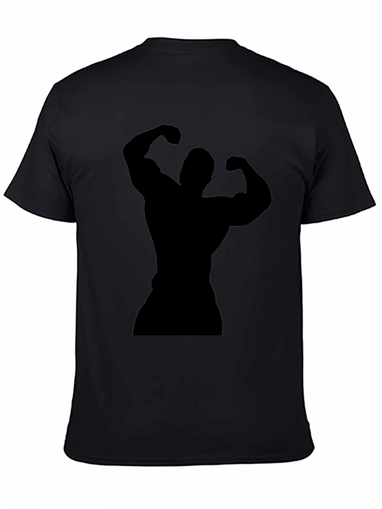 Black Bodybuilder Silhouette T-Shirt