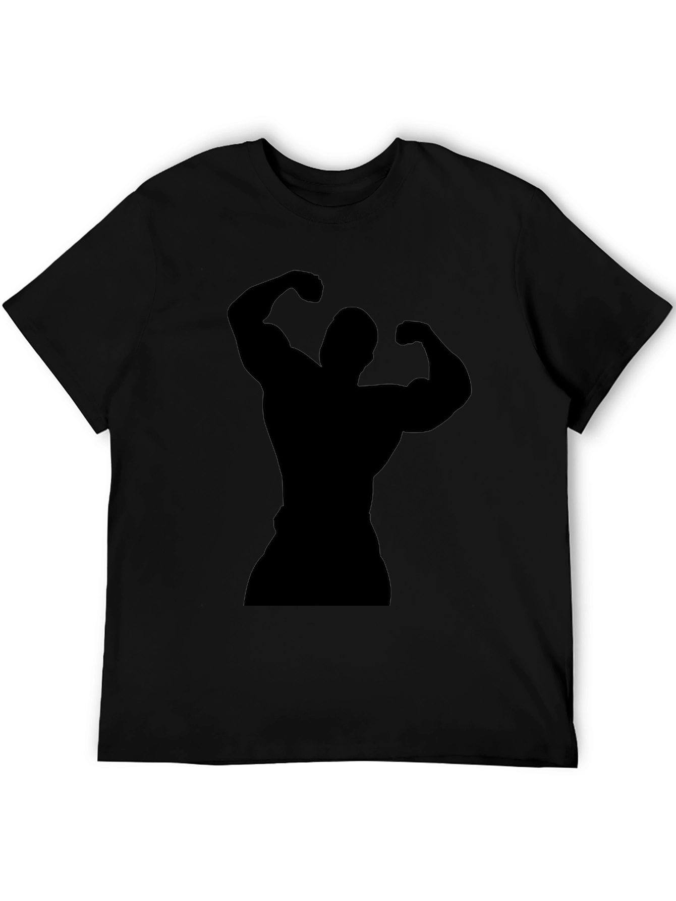 Black Bodybuilder Silhouette T-Shirt