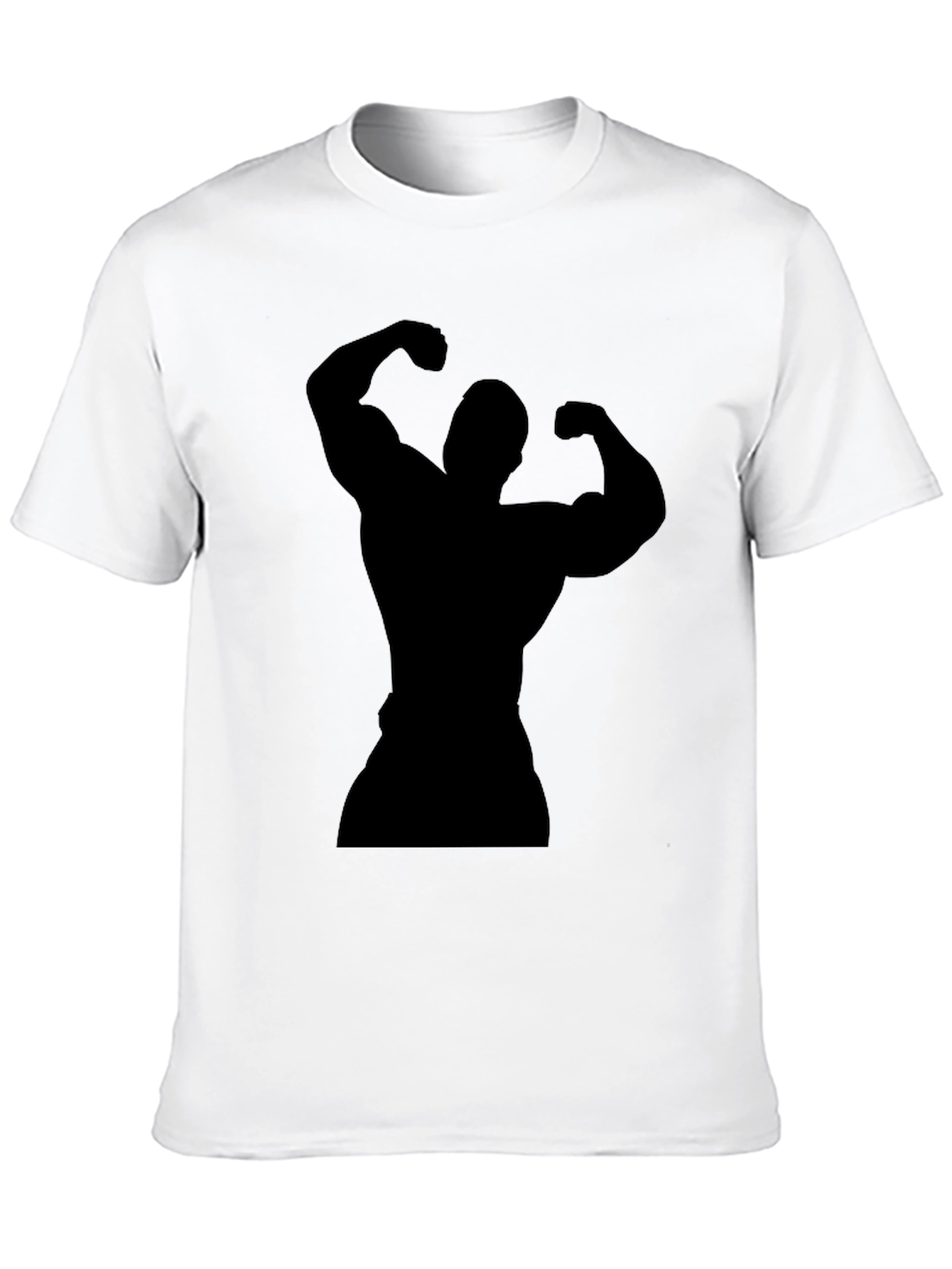 Black Bodybuilder Silhouette T-Shirt