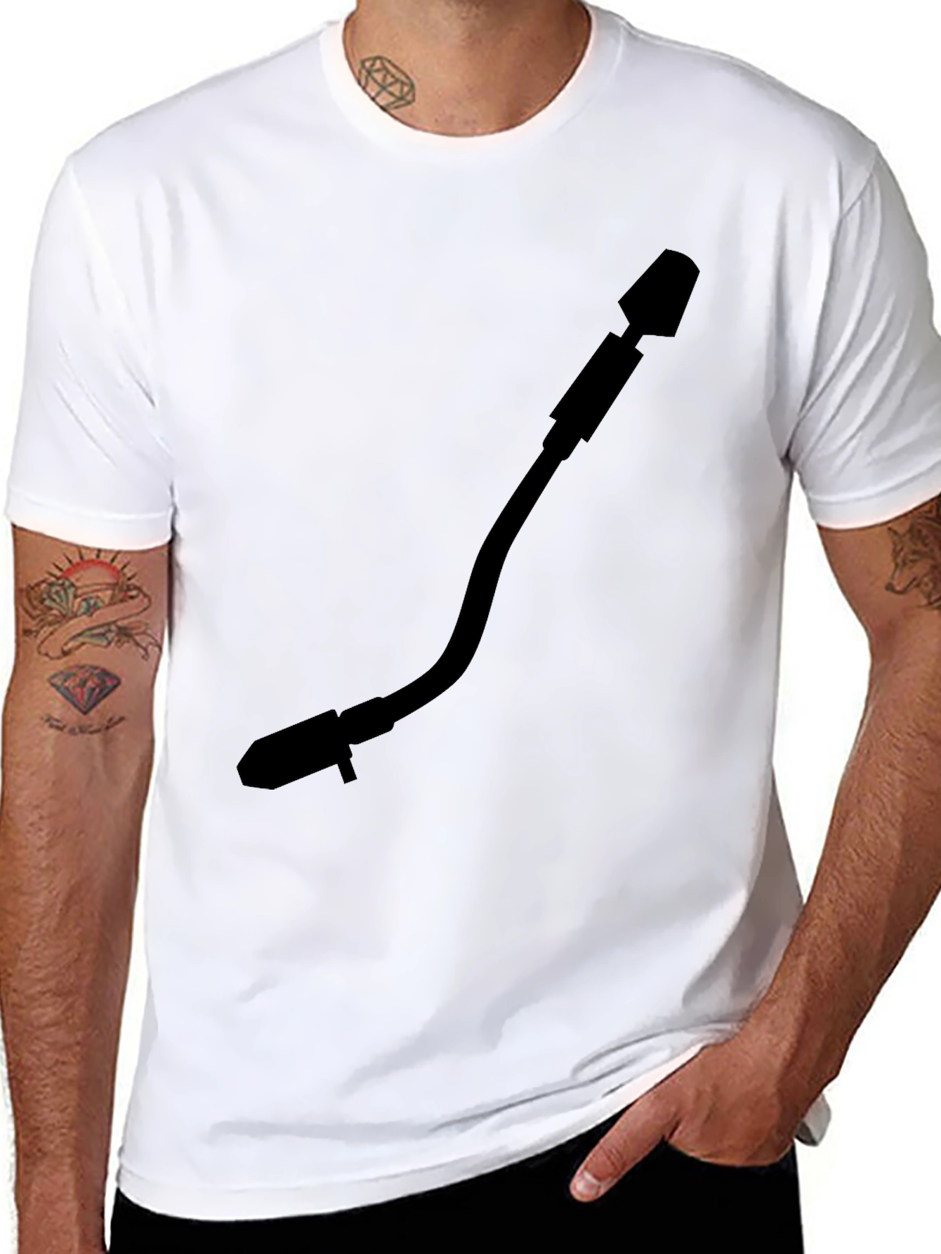 Cool DJ Turntable Arm Graphic T-Shirt - Unisex