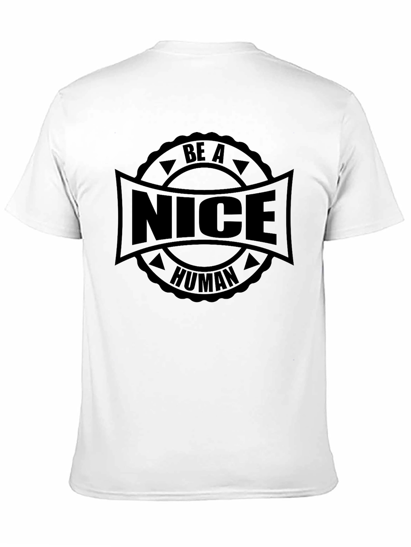 Be A Nice Human Black Graphic T-Shirt