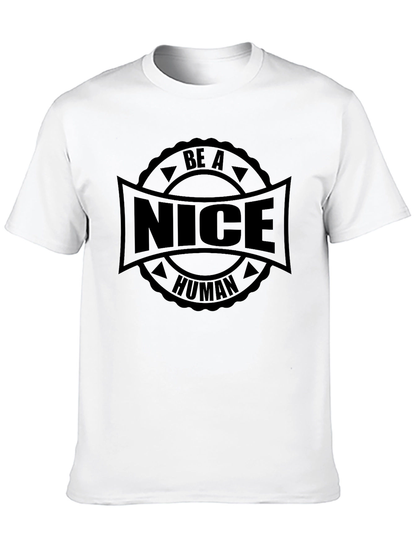 Be A Nice Human Black Graphic T-Shirt