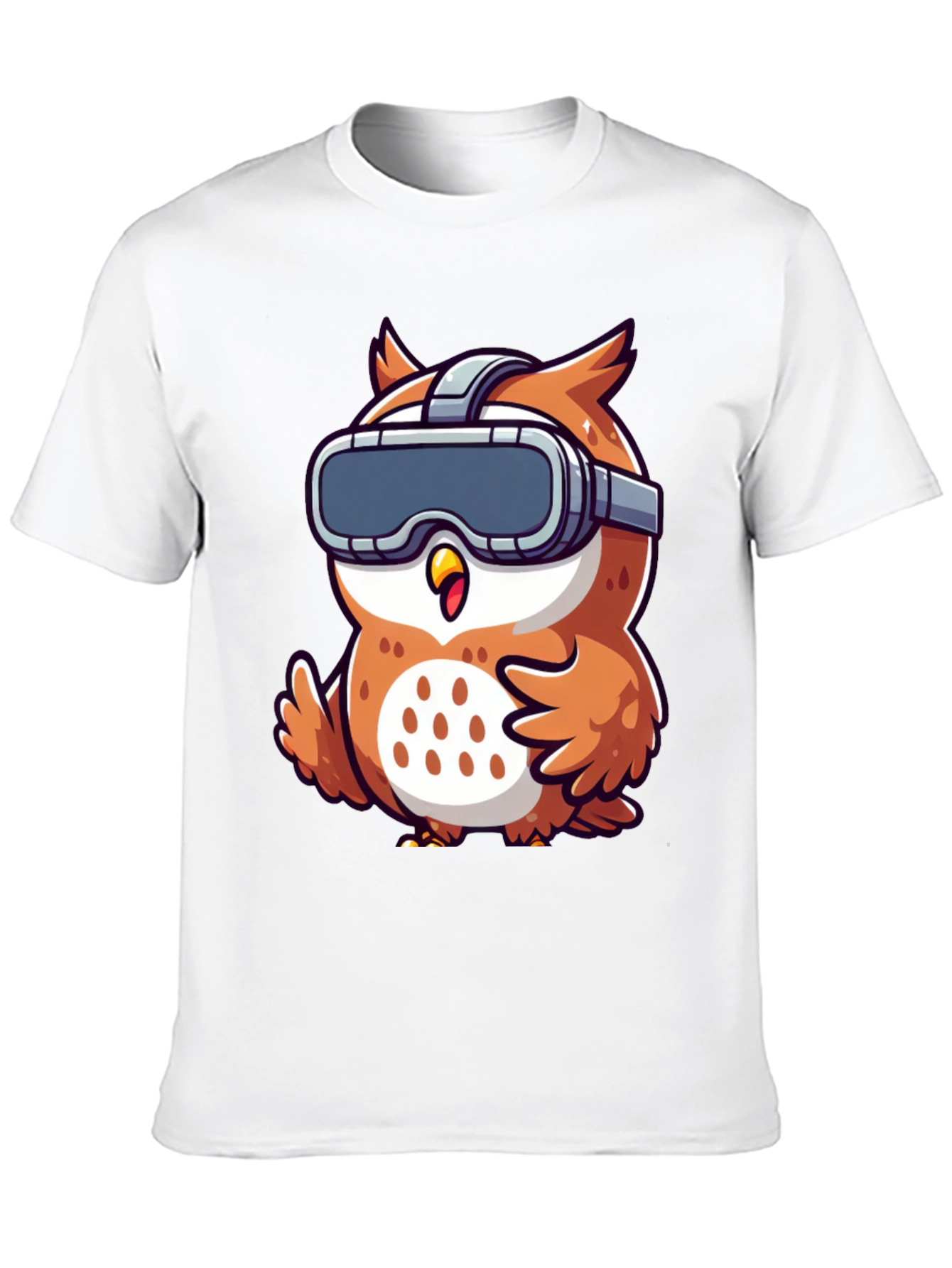 Owl in VR Headset Graphic Tee - Black