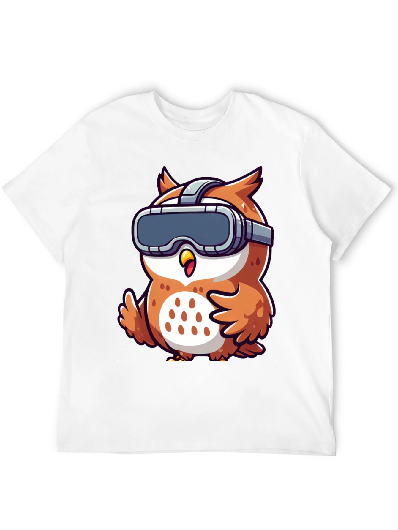 Owl in VR Headset Graphic Tee - Black