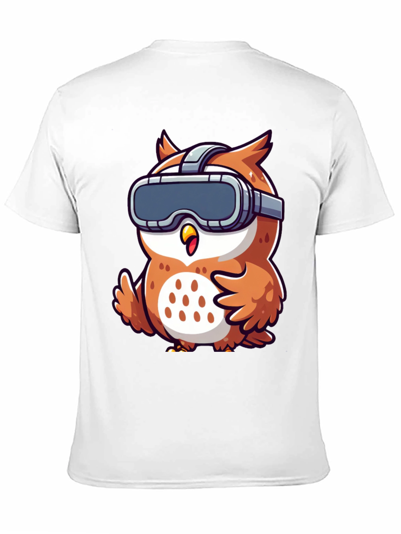 Owl in VR Headset Graphic Tee - Black
