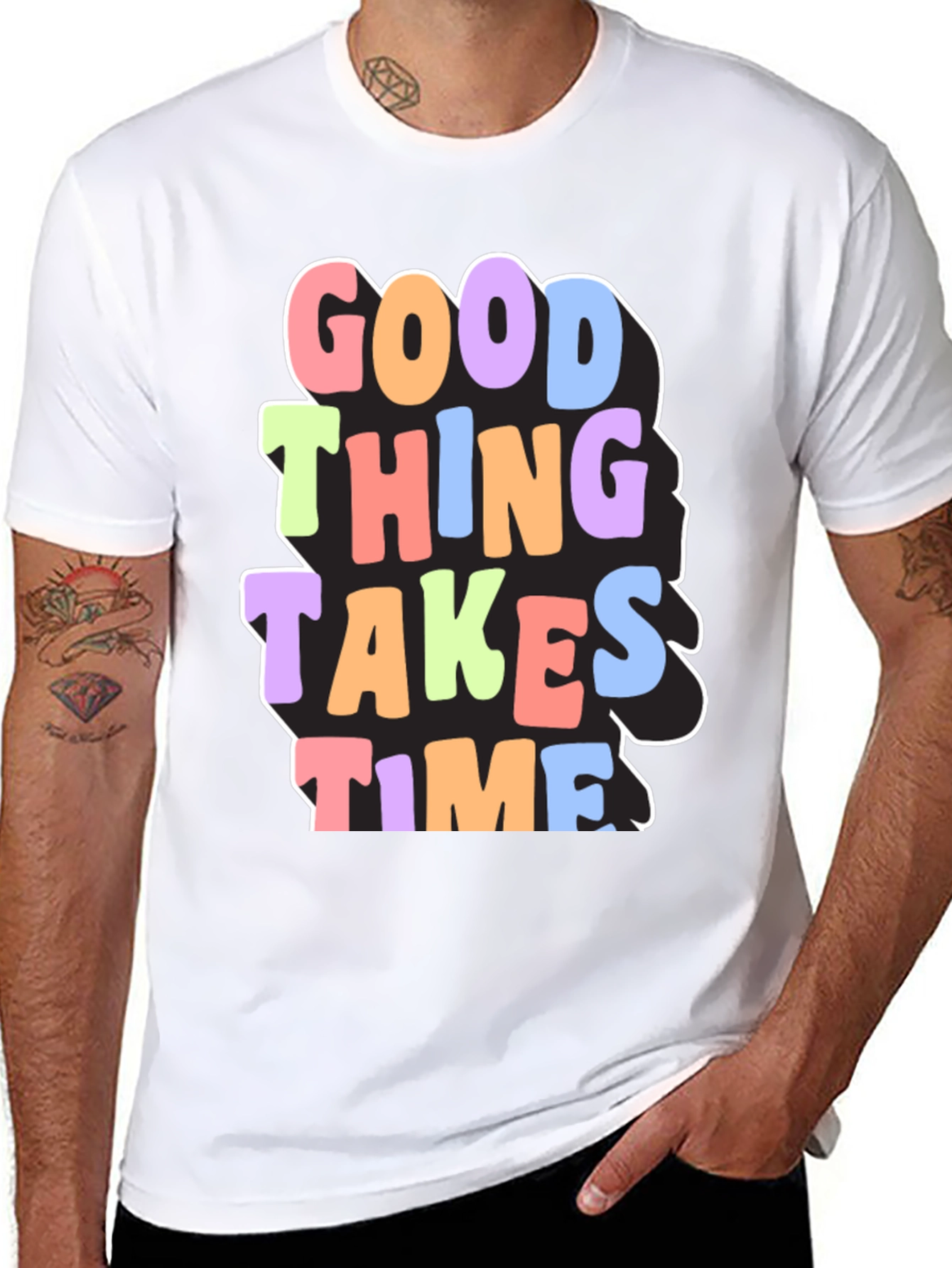 Good Things Take Time Graphic Tee - Black