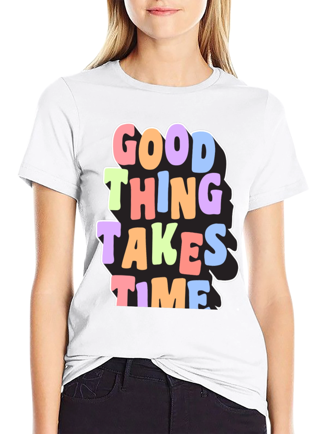 Good Things Take Time Graphic Tee - Black