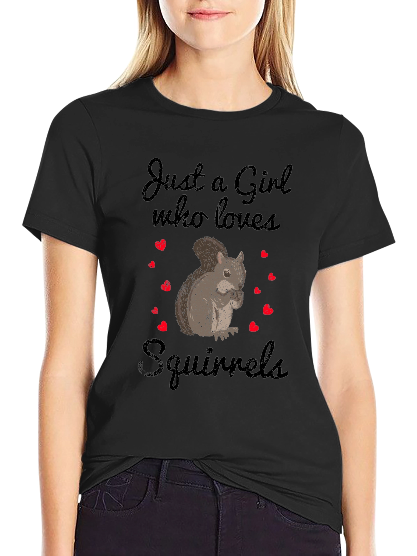 Just A Girl Who Loves Squirrels Graphic Tee