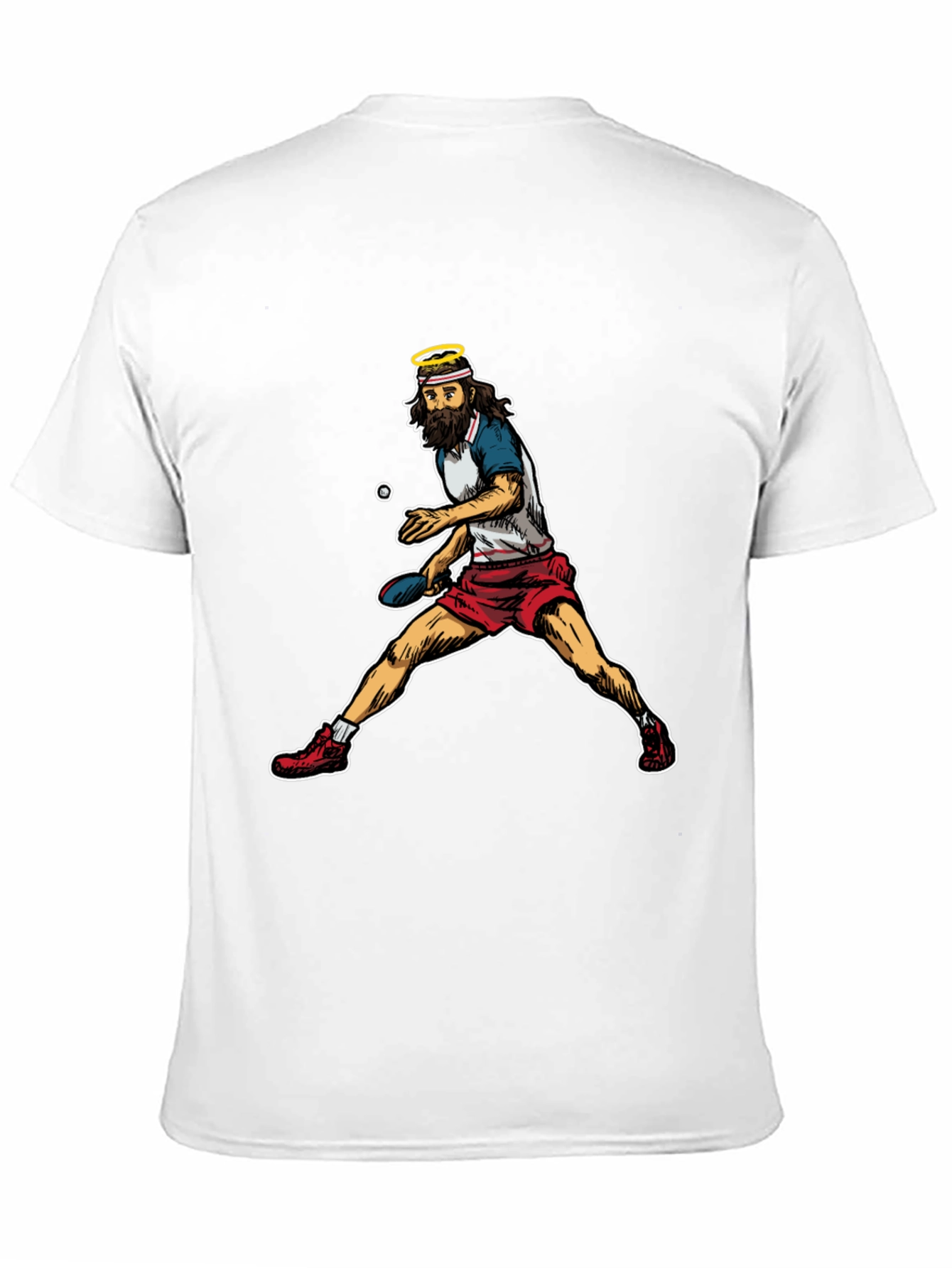 Jesus Playing Ping Pong Graphic T-Shirt