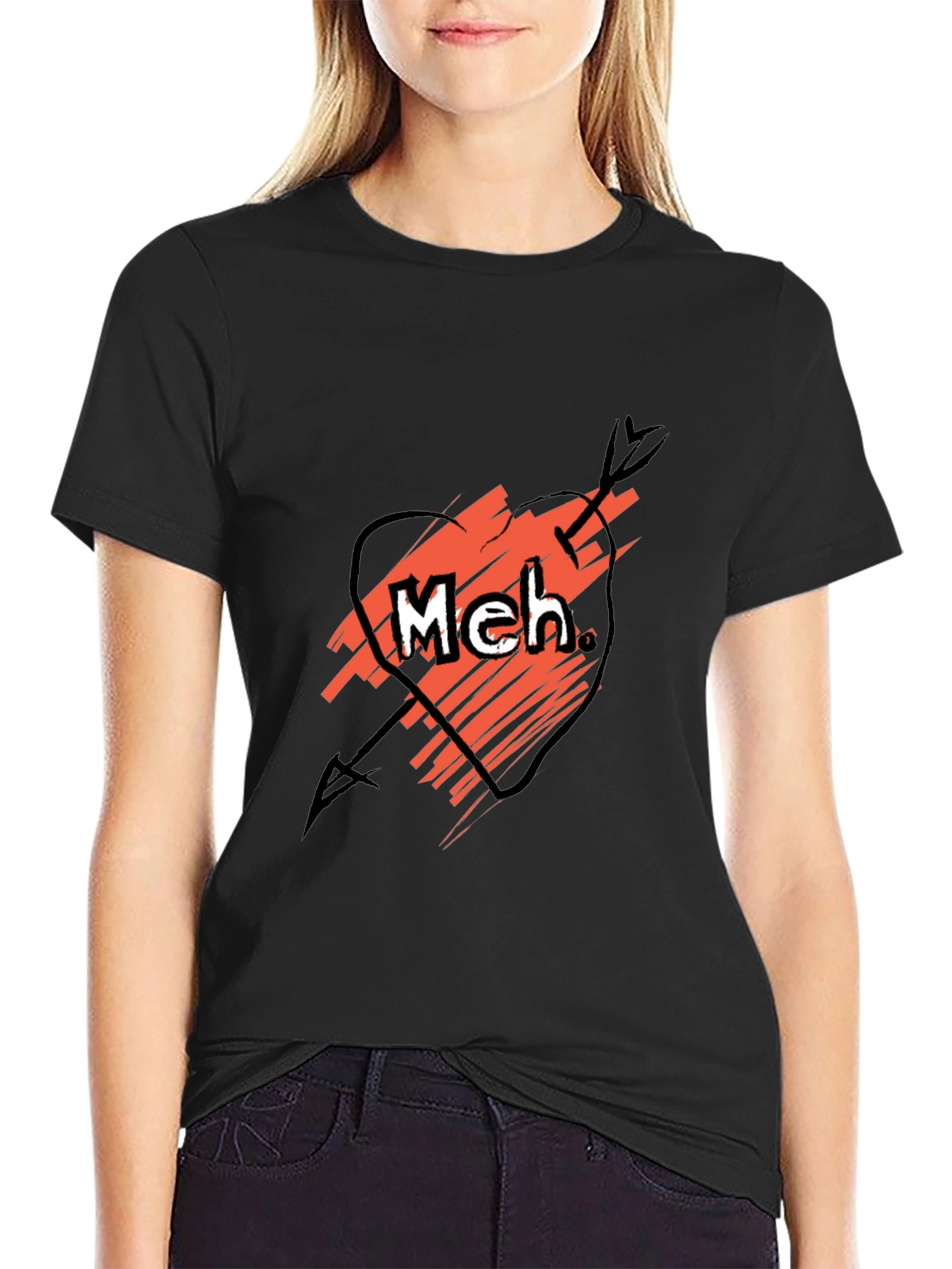 Meh Funny Sarcastic Graphic Tee